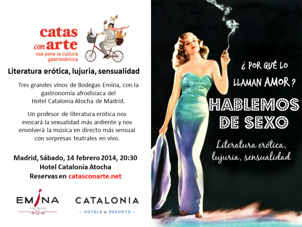 Cartel Cata con arte Madrid.Febrero 2015